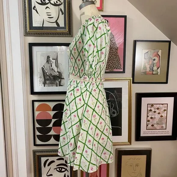 Mary Marshmallow Women’s Size Small Crop Top and Skirt Set Green 2 Piece Set - Picture 4 of 8